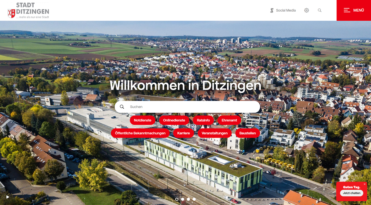 Aufbau der Startseite