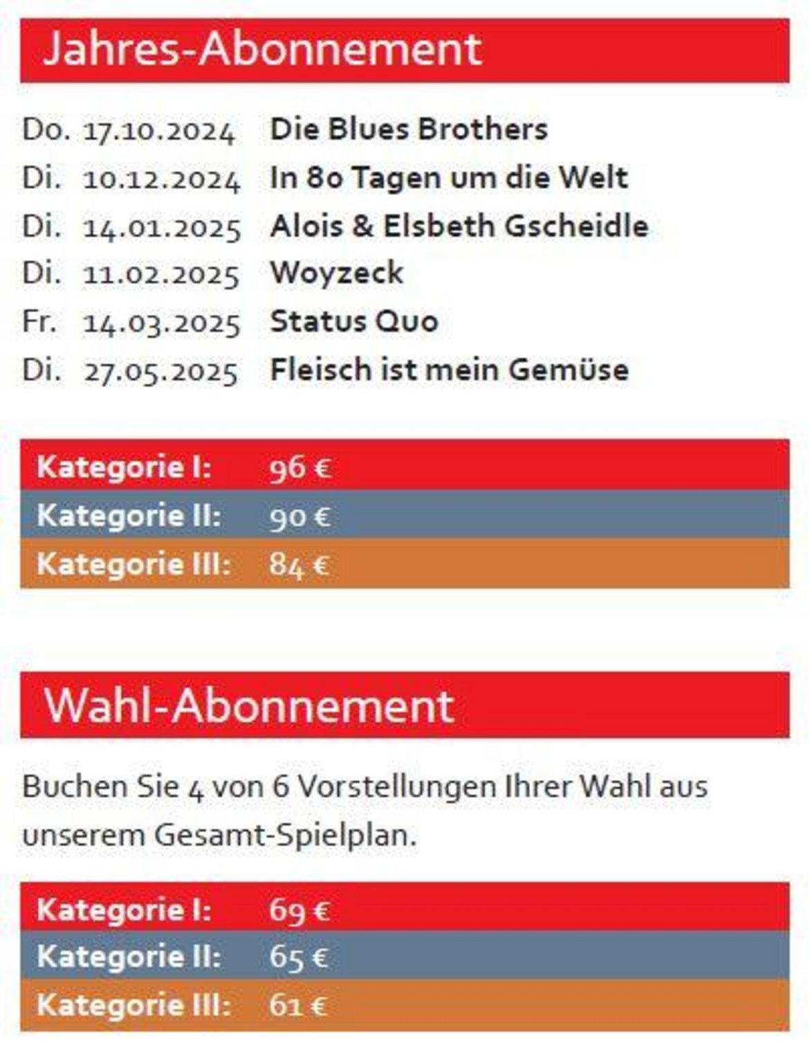Jahres-Abonnement 2024/2025