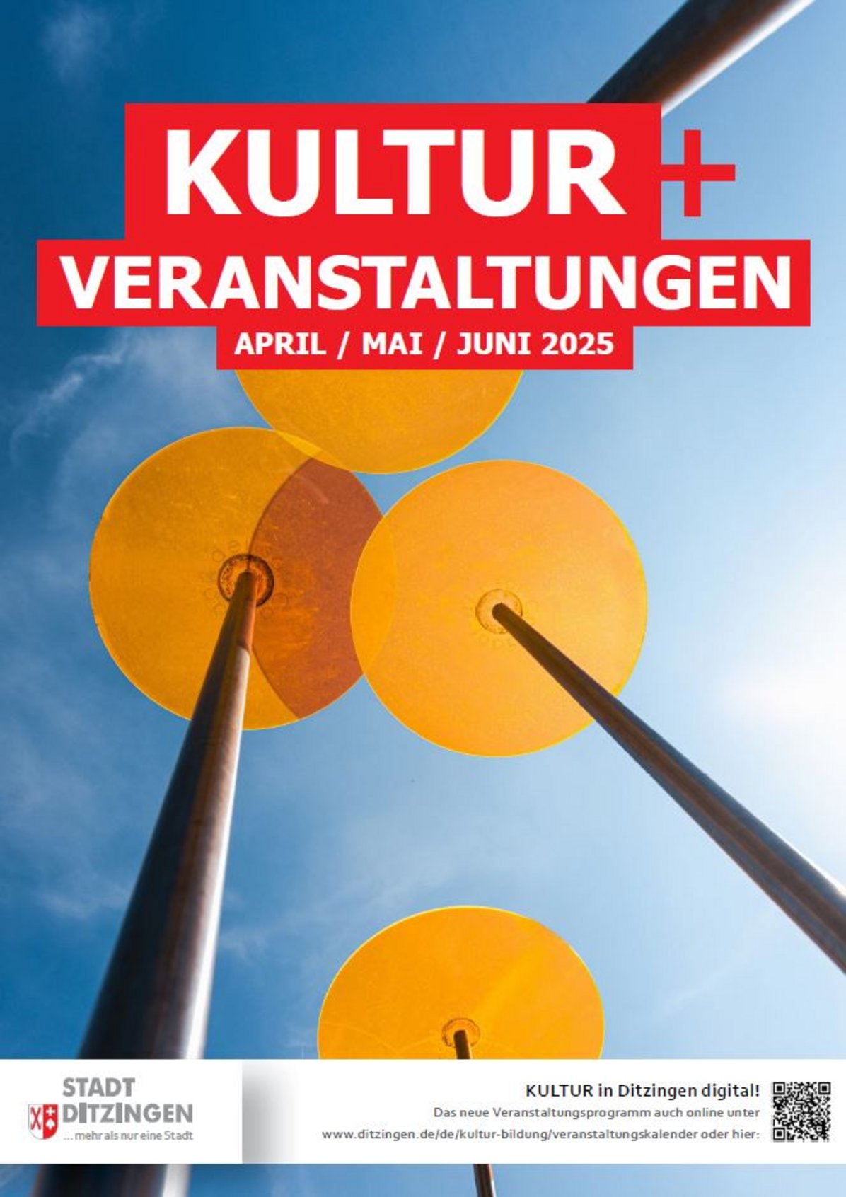 Programmheft Kultur + Veranstaltungen April / Mai / Juni 2025 als PDF zum Downlaod