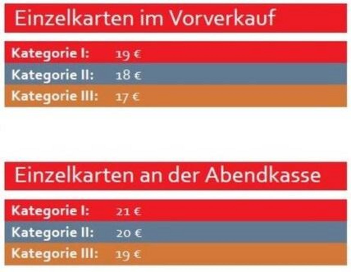 Theater Preise Einzelkarten