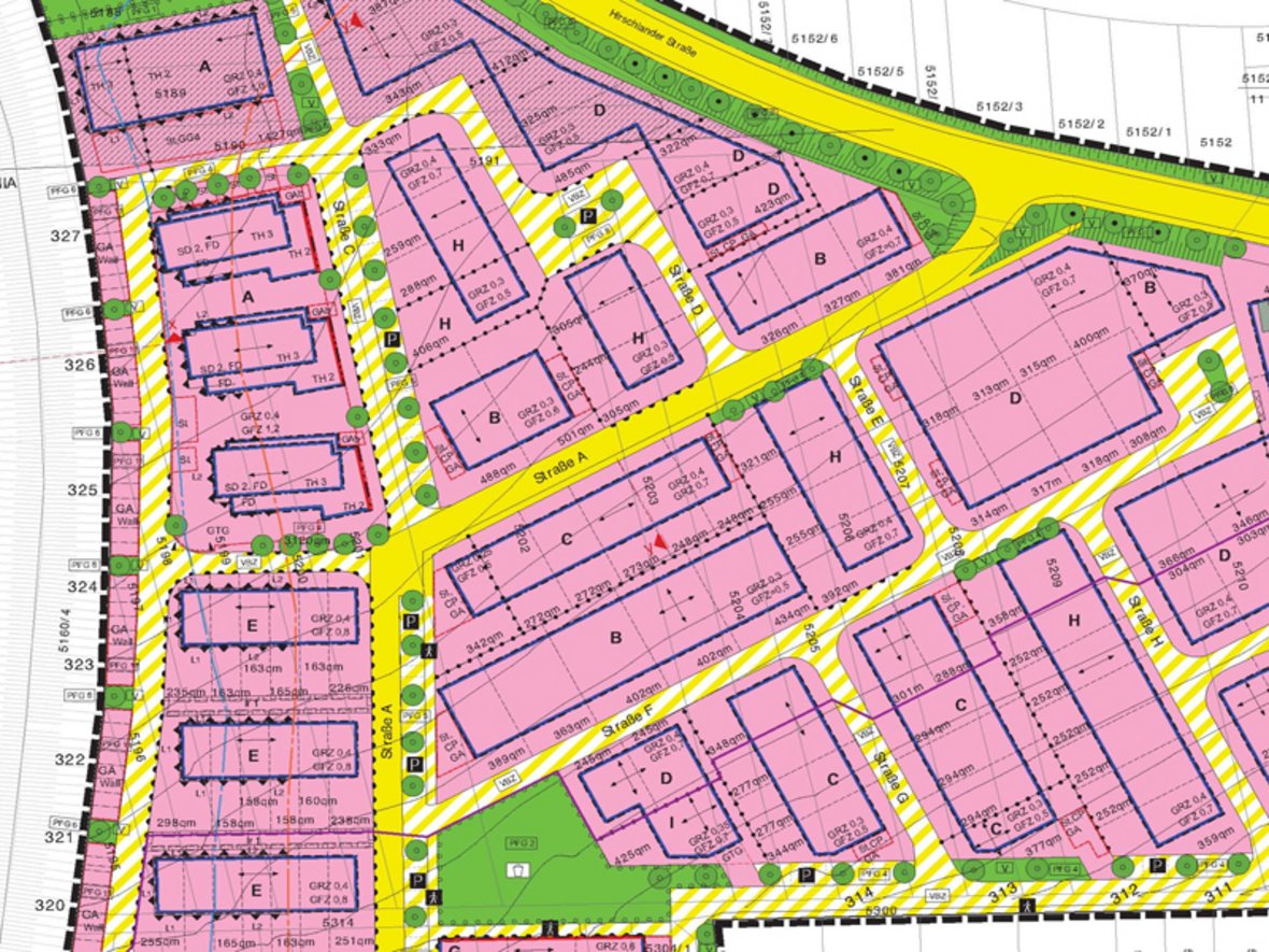 Planausschnitt BPlan westlicher Ortsrand Planausschnitt BPlan westlicher Ortsrand